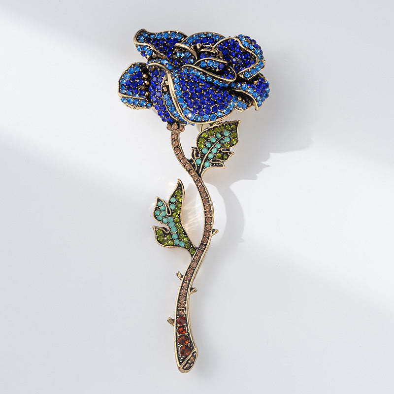 Xiliang Concubine Retro High-end Super Large Full Diamond Crystal Rose Brooch Luxury Heavy Industry Foreign Trade Wholesale Hot Selling-Mix MIx Style