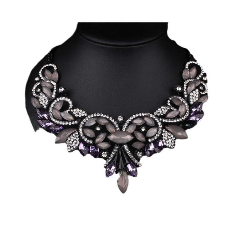 Elegant White Classic Pendant White Marquise Diamond Luxurious 18k White Gold Plated Necklace Earrings Jewelry Set | Mix Mix Style-Mix MIx Style