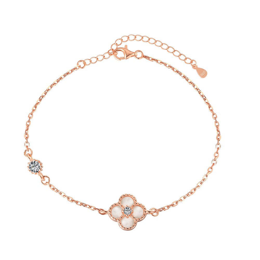 Luxury 18k Gold Plated Diamonds Lucky Clover Bracelet | Mix Mix Style-Mix MIx Style