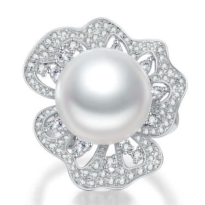 Akoya Pearls Diamond Ring Handmade Vintage Jewelry Mix Mix Style [Hot Seller]-Mix MIx Style