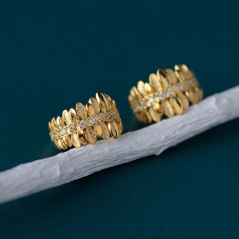 Looking for Jinghu sterling silver S925 to pay tribute to Dongshan Kaiyi's beautiful lake and tree shadows, light luxury French ear cuff earrings-Mix MIx Style