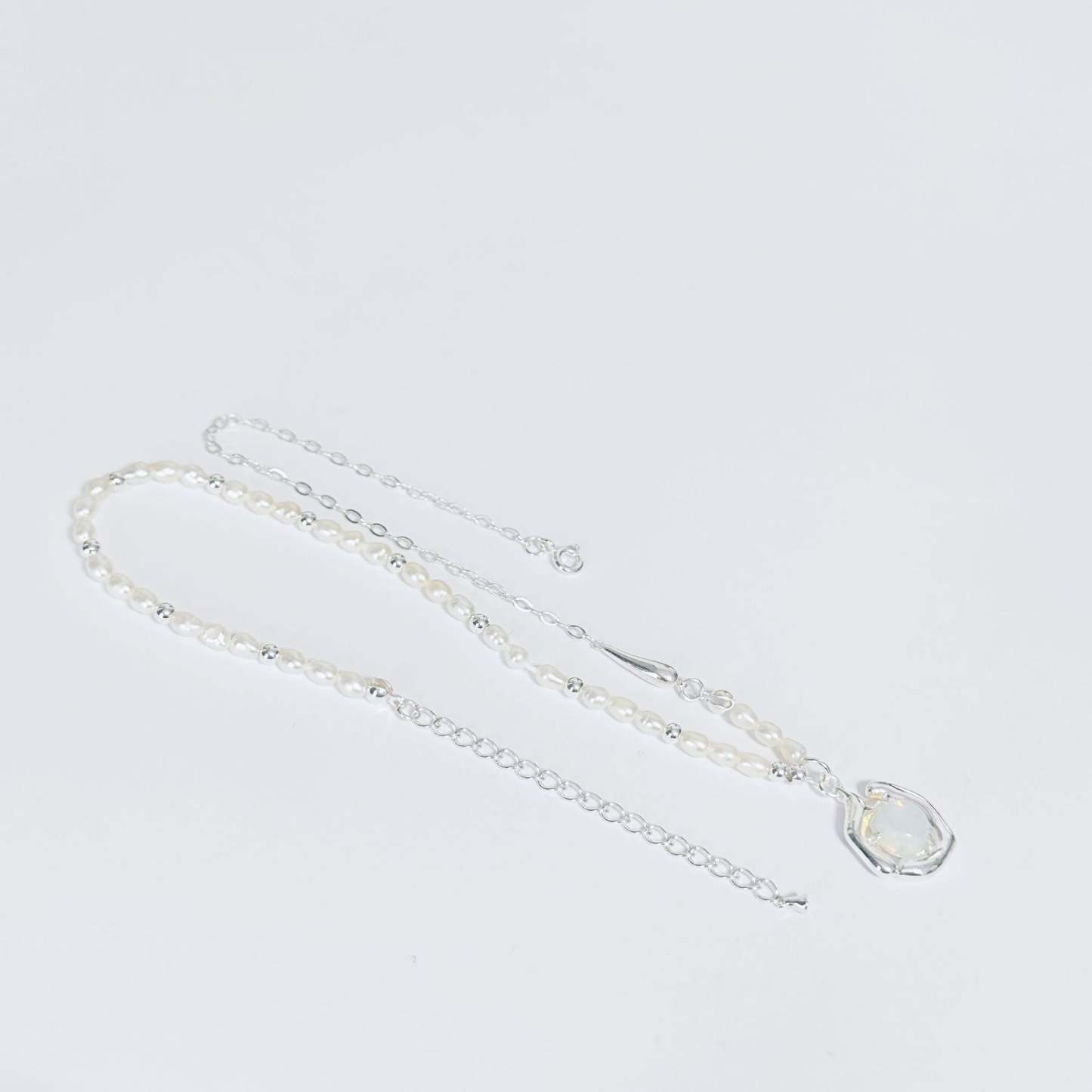 Akoya Pearl sterling silver necklace 925 silver women's necklace Vintage | Mix Mix Style [Hot Seller]-Mix MIx Style