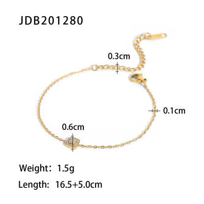 Moissanite Diamonds 18K Gold Plated and Silver Chain Bracelet | Mix Mix Style [Hot Seller]-Mix MIx Style