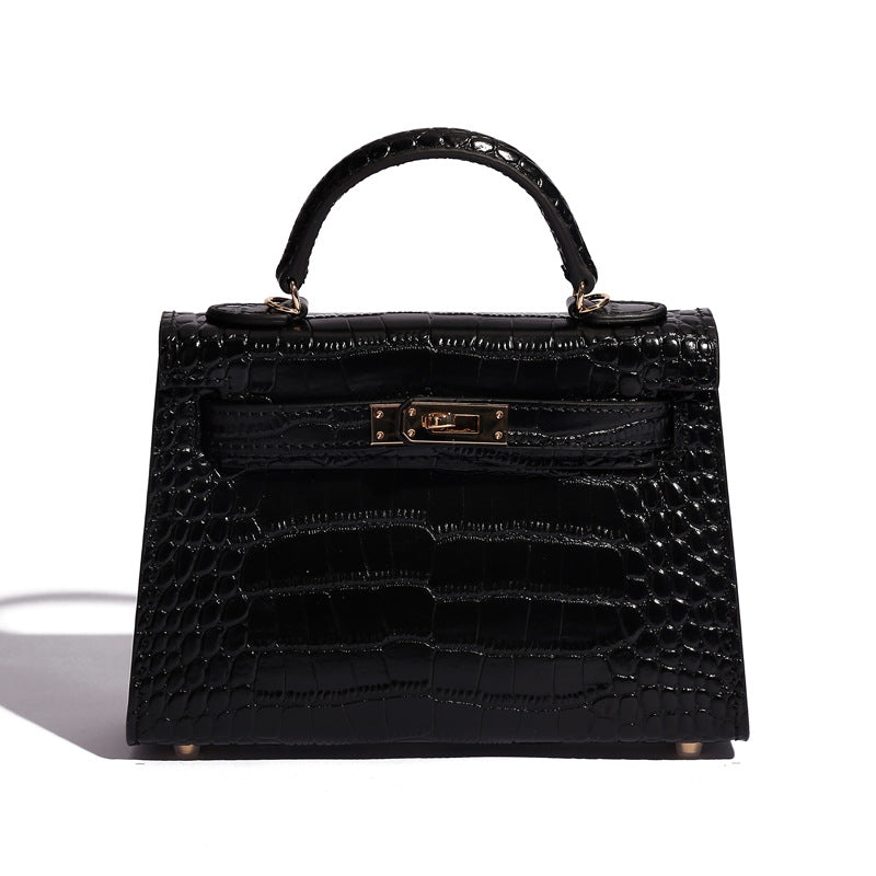 High-quality crocodile pattern Kelly bag second generation mini handbag  messenger Handbags | Mix Mix Style [Hot Seller]-Mix MIx Style