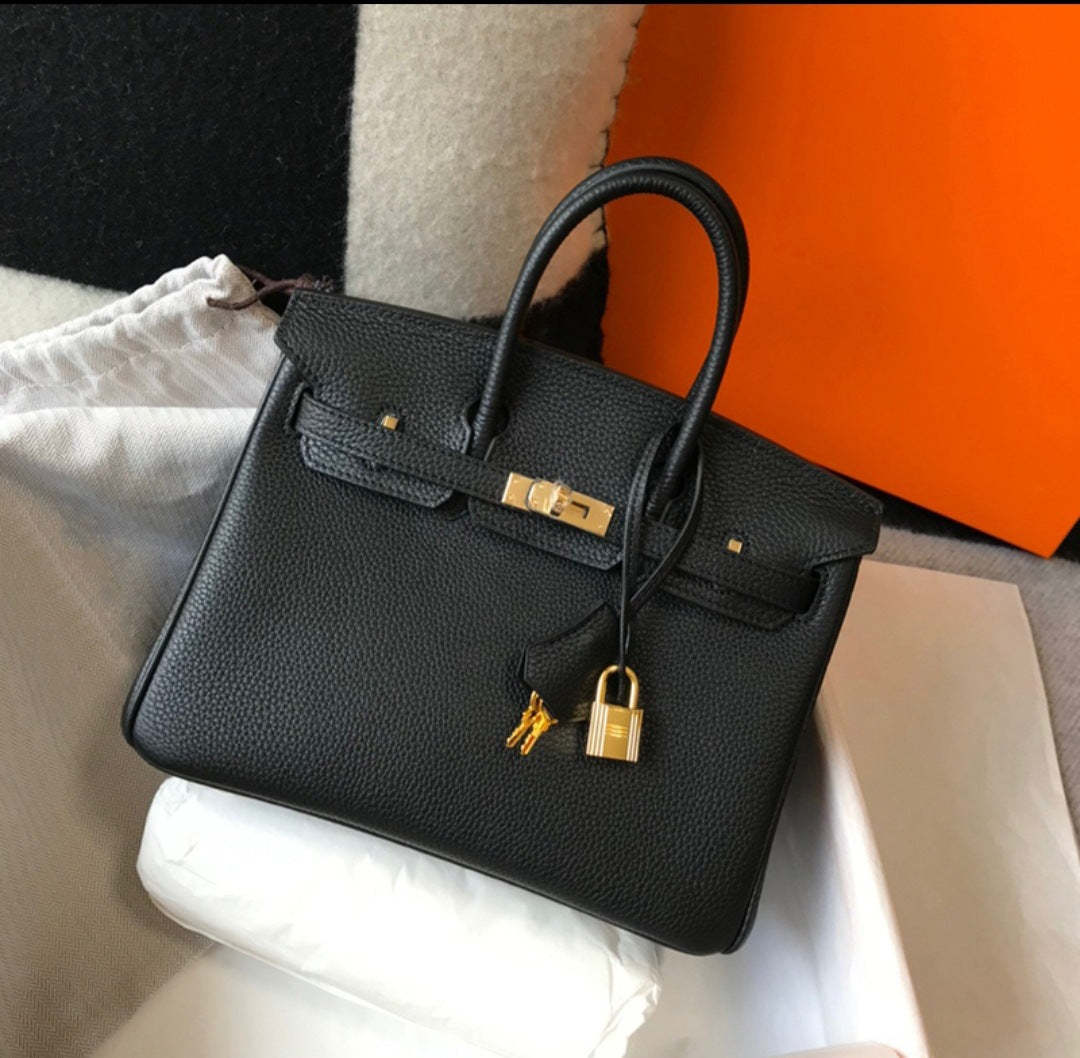 First layer of cowhide platinum bag women's bag 24 years genuine leather Kelly bag new style bridal bag large capacity single shoulder handbag wedding bag-Mix MIx Style