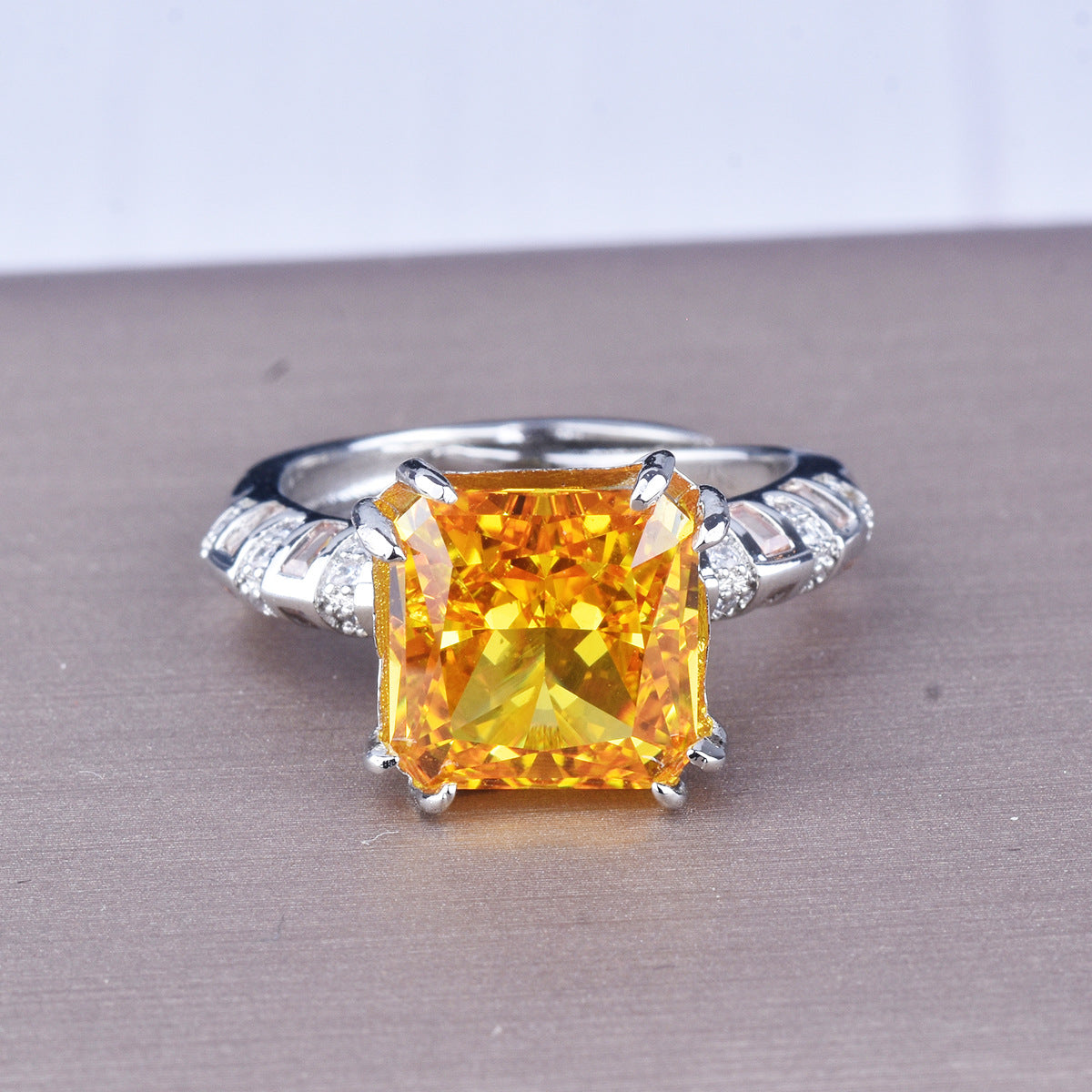 Blue&Red&Purple Classic Vintage Style Solitarie Diamond 4ct Elegant Dainty 18k White Gold Plated Engagement Ring Jewelry | Mix Mix Style-Mix MIx Style