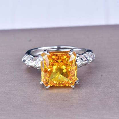 Blue&Red&Purple Classic Vintage Style Solitarie Diamond 4ct Elegant Dainty 18k White Gold Plated Engagement Ring Jewelry | Mix Mix Style-Mix MIx Style