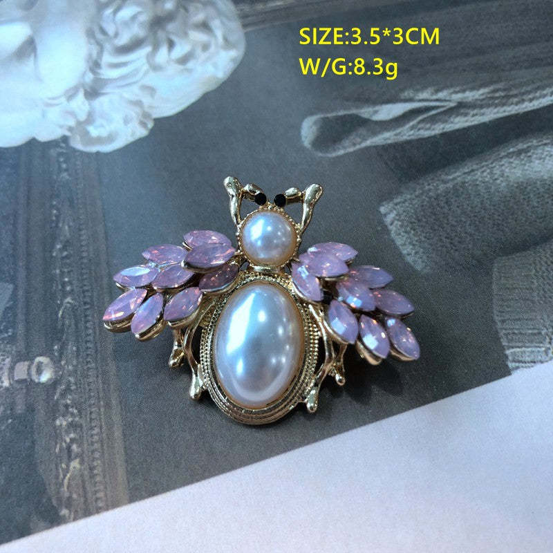 Cute colorful  diamond pearl elegant  glaze pin brooch bird, cat, elephant, dragonfly | Mix Mix Style [Hot Seller]-Mix MIx Style