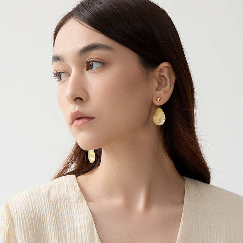 Looking for original Dancing with You sterling silver female niche design high-end French light luxury asymmetrical AB earrings-Mix MIx Style