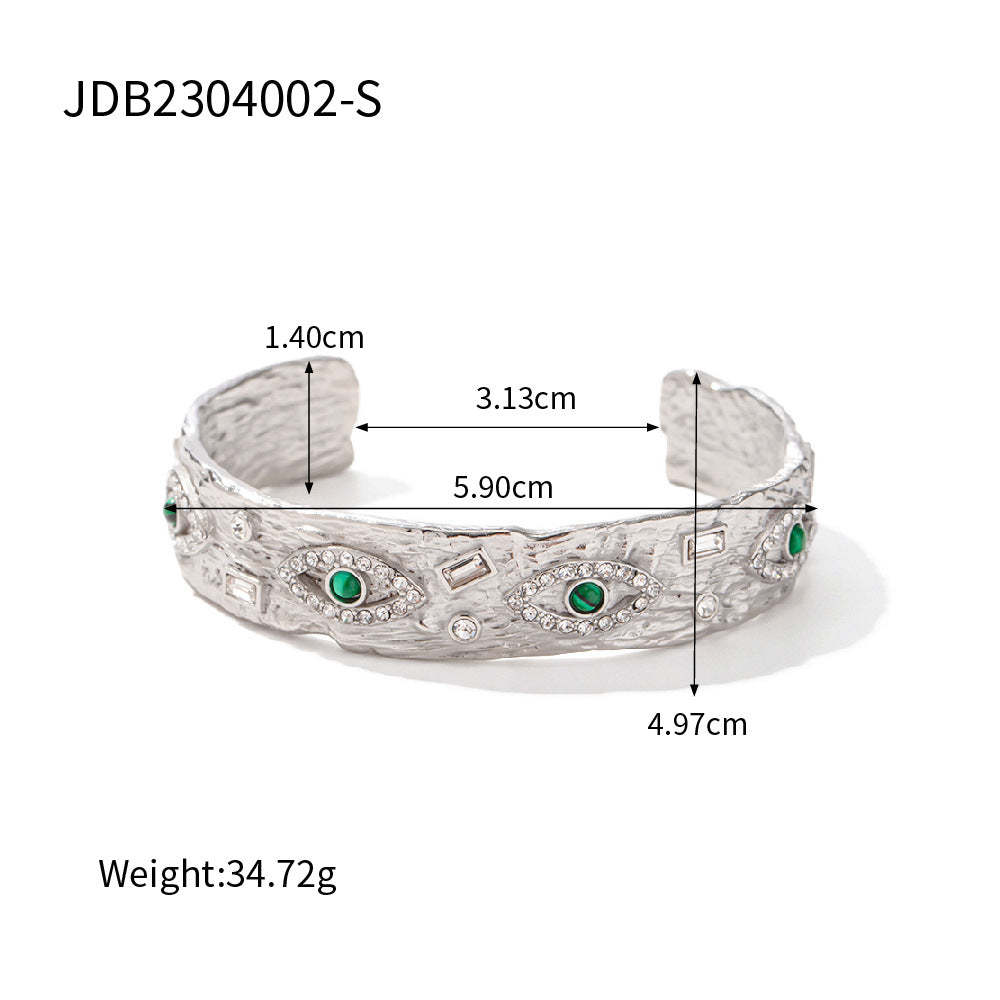 Devil's Eye 18k Gold Plated Opening Cuff Bracelet | Mix Mix Style [Hot Seller]-Mix MIx Style