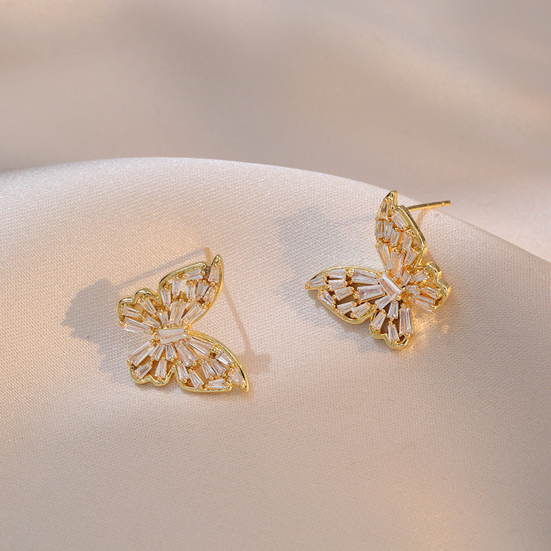 Butterfly Necklace Earrings Set New Design 18K Gold Plated Crystal Jewelry Mix Mix Style [Hot Seller]-Mix MIx Style