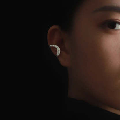 Looking for original corner sterling silver Nordic style simple neutral handsome ear bone clip no ear piercing high-end earrings-Mix MIx Style