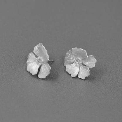 Looking for the original Midsummer Night's Dream sterling silver French new Chinese style high-end peony flower earrings-Mix MIx Style