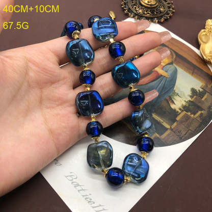 Vintage Jewelry Blue Enchantress Necklace And Earrings Set | Mix Mix Style [Hot Seller]-Mix MIx Style