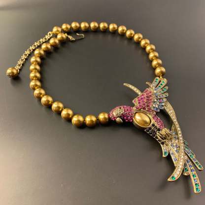 Parrot Shape Diamonds Elegant Vintage Jewelry Earring Necklace Set  | Mix Mix Style [Hot Seller]-Mix MIx Style