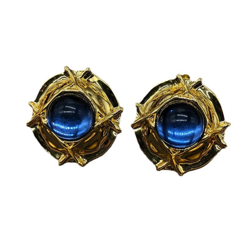 Multicolor Retro Timeless Akoya Pearls Moissanite Diamonds Elegant 18k Vermeil Gold Plated Stud Earrings | Mix Mix Style-Mix MIx Style