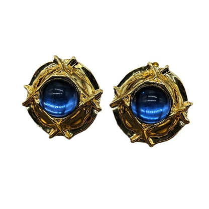 Multicolor Retro Timeless Akoya Pearls Moissanite Diamonds Elegant 18k Vermeil Gold Plated Stud Earrings | Mix Mix Style-Mix MIx Style