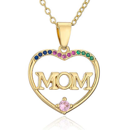 Mother Gift Various Styles Vintage Heart Pendant Diamonds Luxury 18k Vermeil Gold Plated Necklace Jewelry | Mix Mix Style-Mix MIx Style