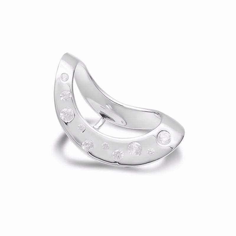 Looking for original corner sterling silver Nordic style simple neutral handsome ear bone clip no ear piercing high-end earrings-Mix MIx Style