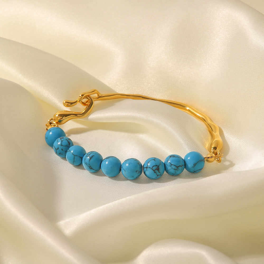 Blue & White Akoya Pearls 18k Gold Plated Bracelet | Mix Mix Style [Hot Seller]-Mix MIx Style