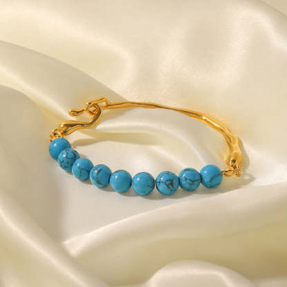 Blue & White Akoya Pearls 18k Gold Plated Bracelet | Mix Mix Style [Hot Seller]-Mix MIx Style