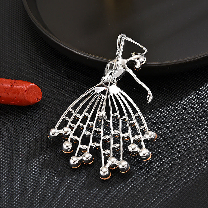 New design, elegant temperament, exquisite luxury, sweet and fresh dancer brooch, anti-exposure accessories, one piece dropshipping-Mix MIx Style