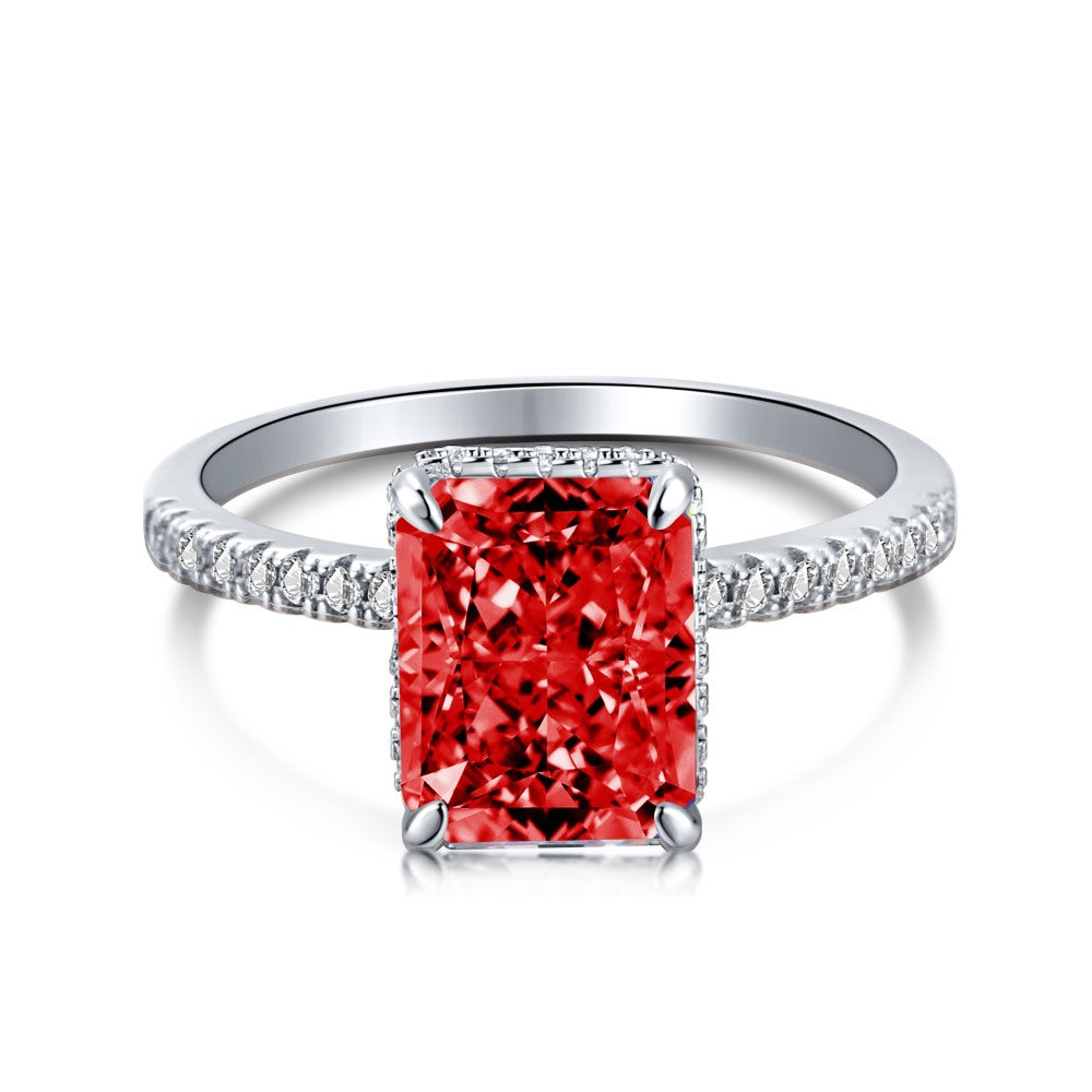 Moissanite Jewelry 18k White Gold Plated Moissanite Ring-Mix MIx Style