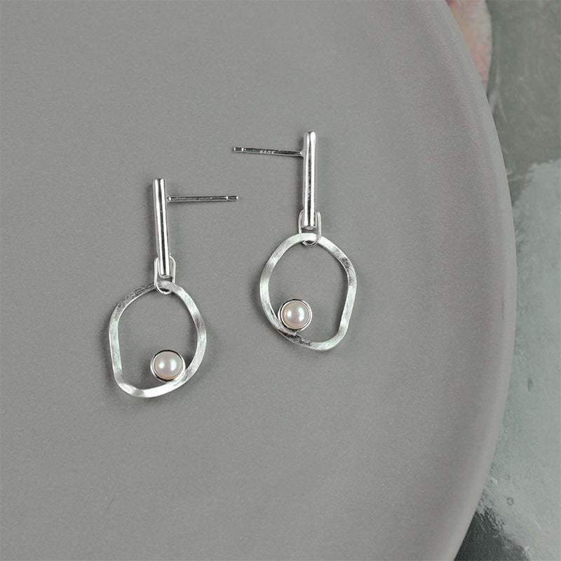 While supplies last, any S925 sterling silver pearl earrings, irregula