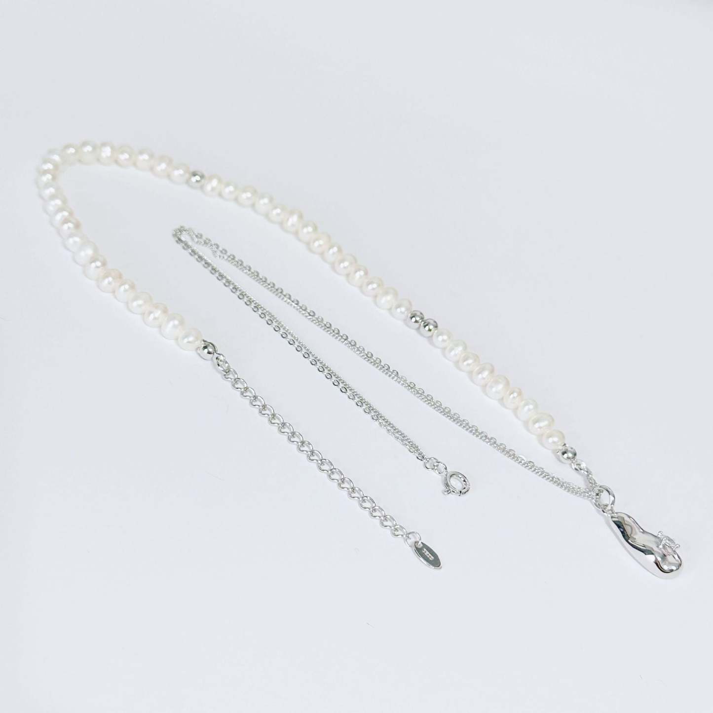 Akoya Pearl sterling silver necklace 925 silver women's necklace Vintage | Mix Mix Style [Hot Seller]-Mix MIx Style