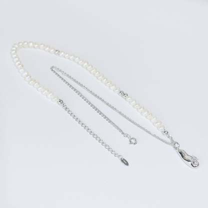 Akoya Pearl sterling silver necklace 925 silver women's necklace Vintage | Mix Mix Style [Hot Seller]-Mix MIx Style