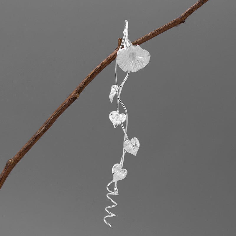 Looking for original Chaoyan sterling silver beautiful morning glory hand-bent vine brooch new Chinese style corsage-Mix MIx Style