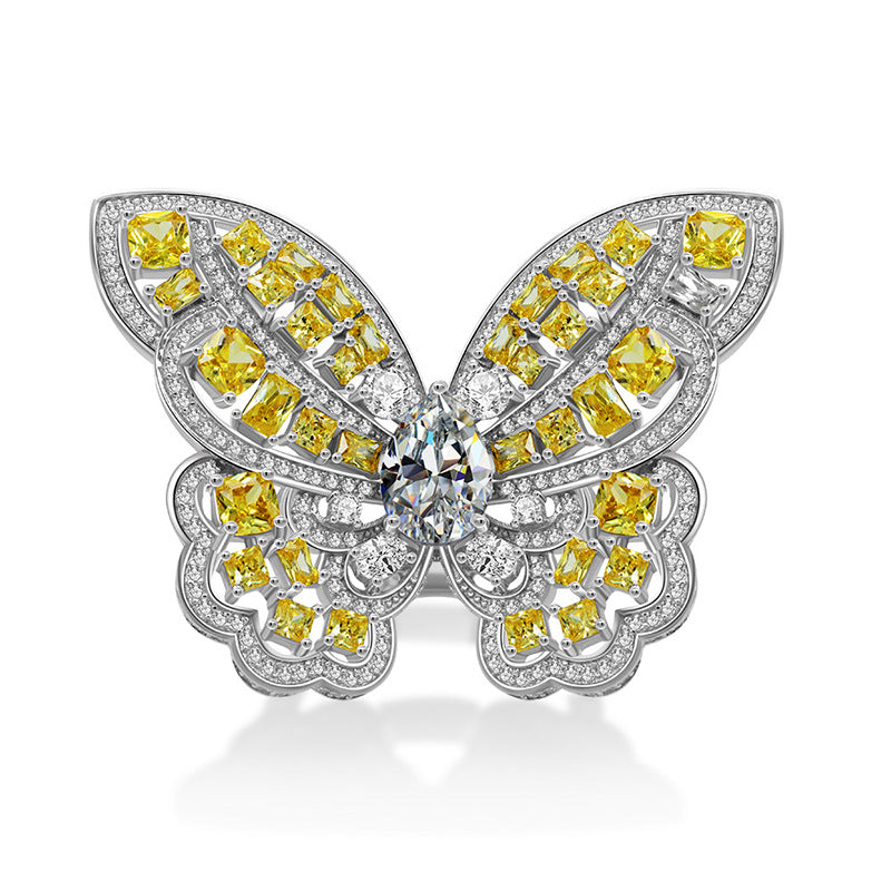 Moissanite Diamond 1.5 Carat Full Of Diamonds Butterfly Ring-Mix MIx Style