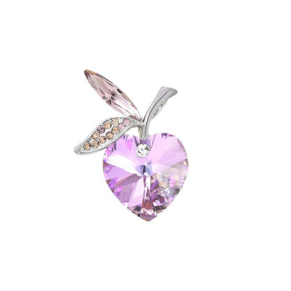 INS new sweet pure cute love Austrian crystal cherry elegant exquisite brooch coat accessories female-Mix MIx Style