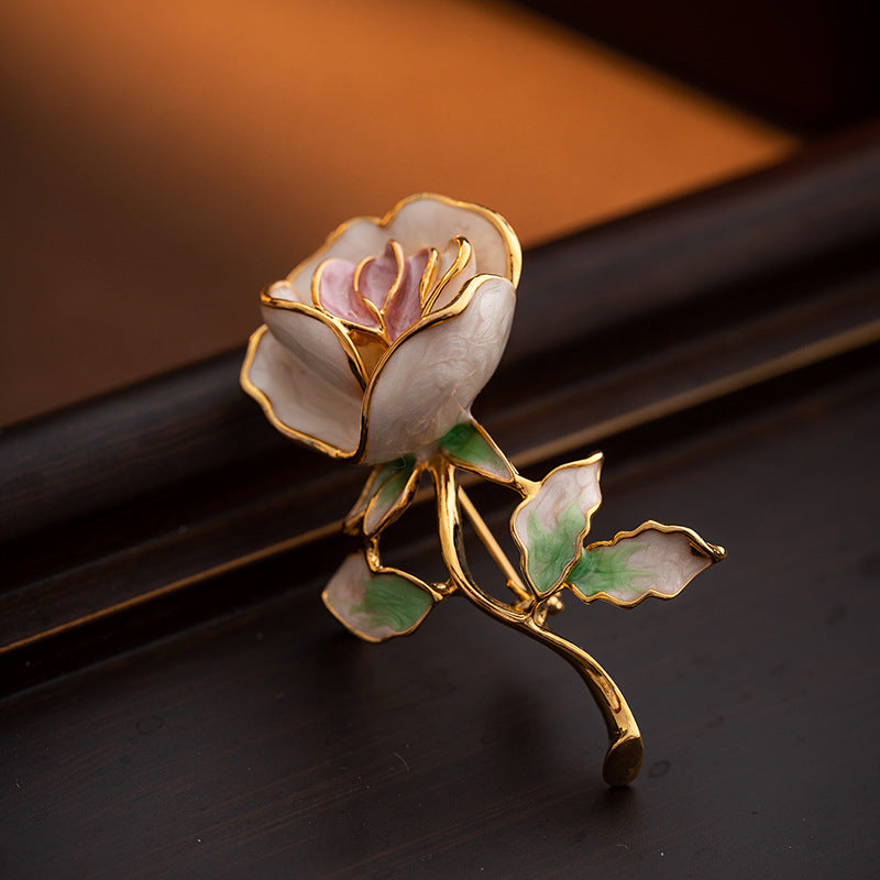 Natural pearl brooch female fritillary flowers fresh pastoral style 2024 spring and summer corsage high-end temperament clothing-Mix MIx Style