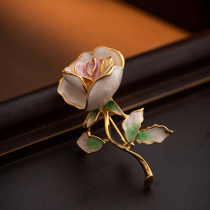 Natural pearl brooch female fritillary flowers fresh pastoral style 2024 spring and summer corsage high-end temperament clothing-Mix MIx Style