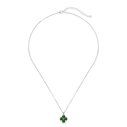 18k White Gold Plated Four-Leaf Clover Cecklace  Moissanite Jewelry-Mix MIx Style