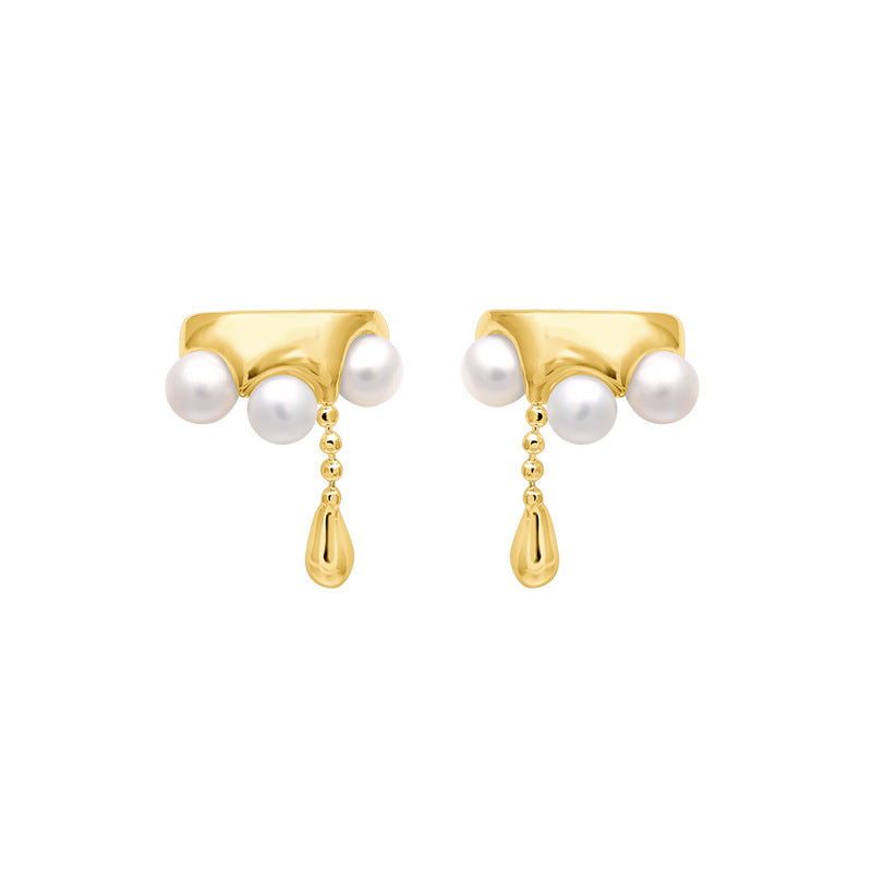 Looking for original design water-shaped S925 sterling silver smart water drop earrings with pearls ear bone clips for those without pierced ears-Mix MIx Style