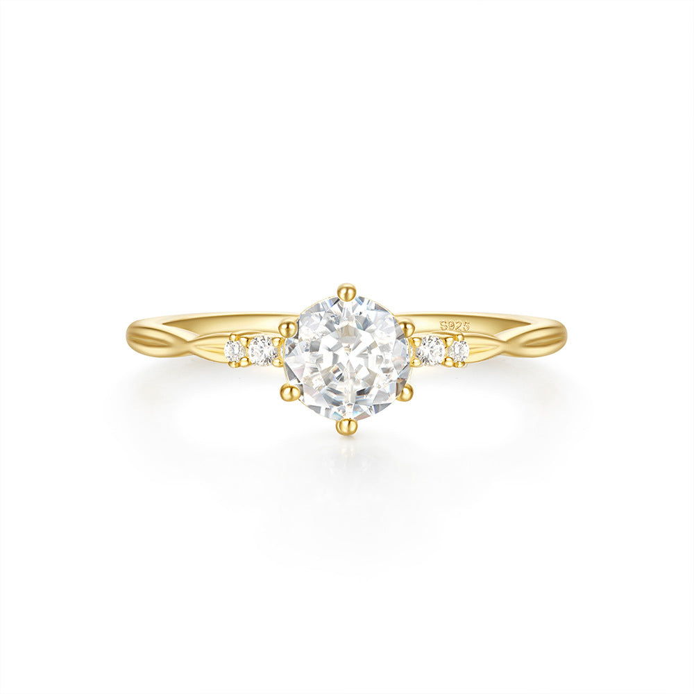 S925 Sterling Silver Luxury Square Moissanite Diamond Ring | Mix Mix Style-Mix MIx Style