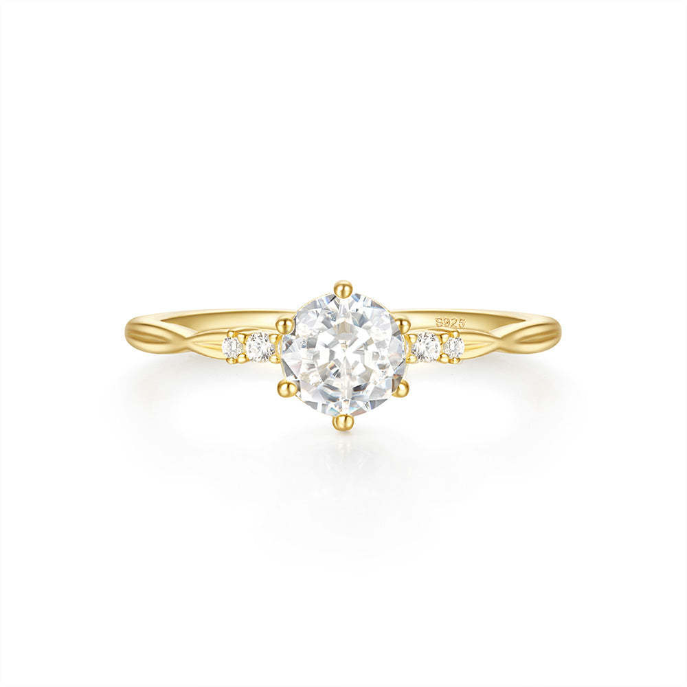 S925 Sterling Silver Luxury Square Moissanite Diamond Ring | Mix Mix Style-Mix MIx Style