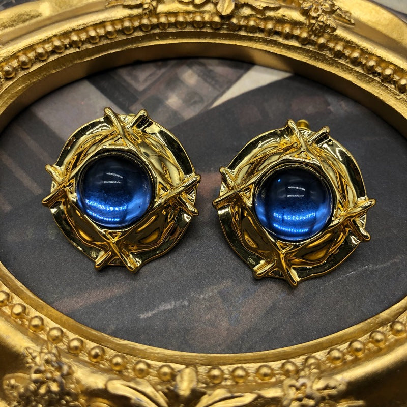 Multicolor Retro Timeless Akoya Pearls Moissanite Diamonds Elegant 18k Vermeil Gold Plated Stud Earrings | Mix Mix Style-Mix MIx Style