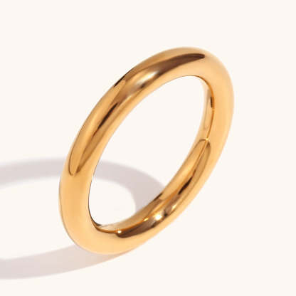 3 Set Style Retro Classic Round White Diamond Elegant Dainty  18k Vermeil Gold Plated Ring Jewelry | Mix Mix Style-Mix MIx Style
