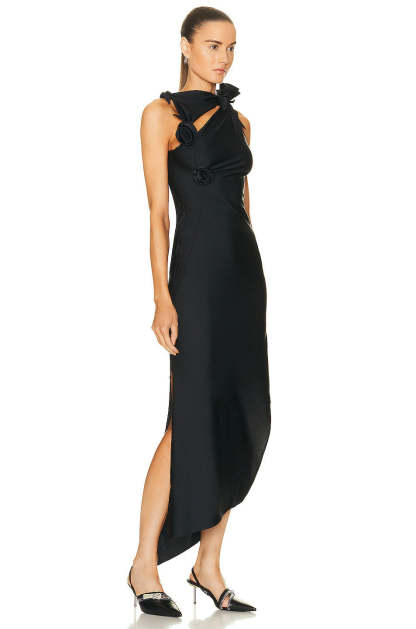 Blush Pink Cutout Latex Split Maxi Dress | Mix Mix Style [Hot Seller]-Mix MIx Style
