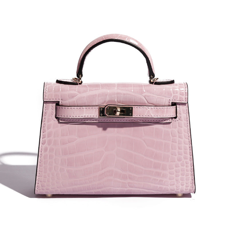 High-quality crocodile pattern Kelly bag second generation mini handbag  messenger Handbags | Mix Mix Style [Hot Seller]-Mix MIx Style