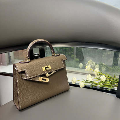 The second generation of Kelly bag women's mini leather bag  handbag high-quality messenger bag | Mix Mix Style [Hot Seller]-Mix MIx Style