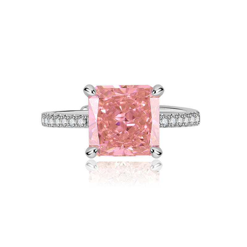 Solitarie Classic Timeless Orange Cushion Cut Moissanite Diamond 2.5ct