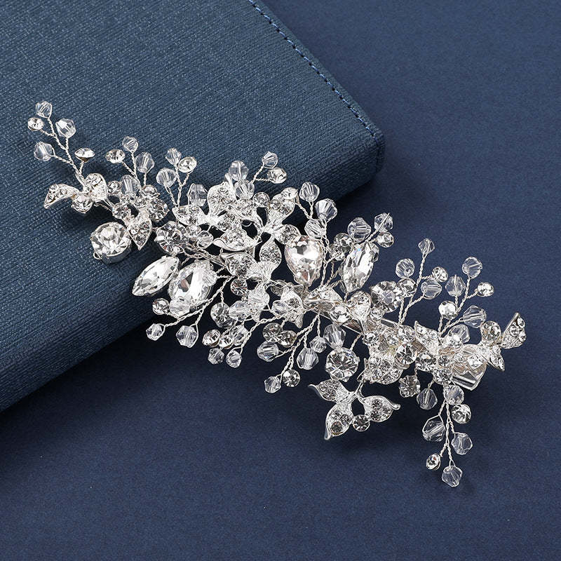 White Leafs Dazzling Moissanite Diamonds 18k White Gold Plated Elegant