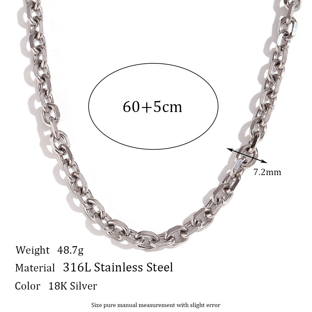 Classic Long Chain Vintage Elegant Luxury 18k Vermeil/White Gold Plated Necklace Bracelet Jewelry Set | Mix Mix Style-Mix MIx Style