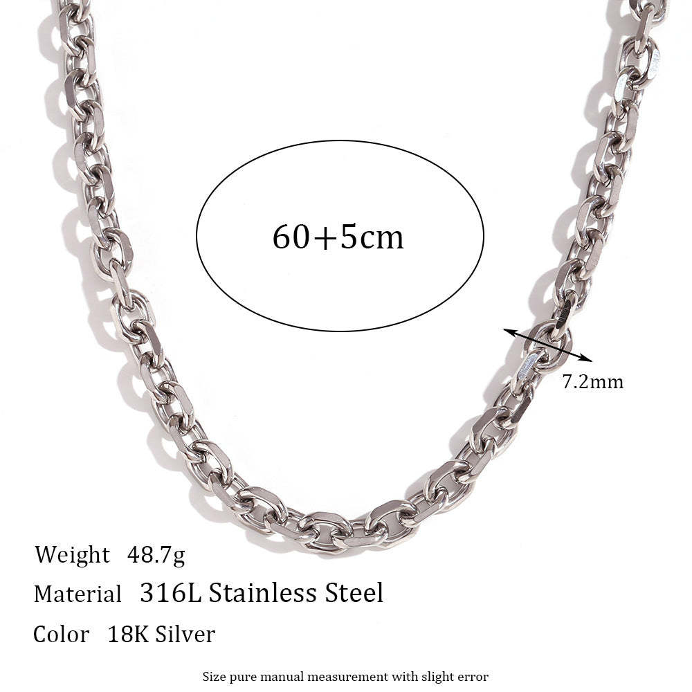 Classic Long Chain Vintage Elegant Luxury 18k Vermeil/White Gold Plated Necklace Bracelet Jewelry Set | Mix Mix Style-Mix MIx Style