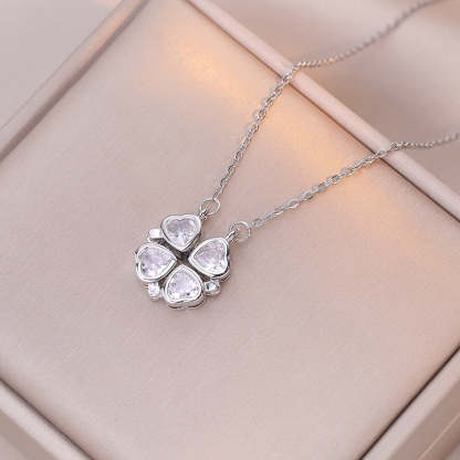 Colored gemstones necklace four-leaf flower necklace Mix Mix Style [Hot Seller]-Mix MIx Style