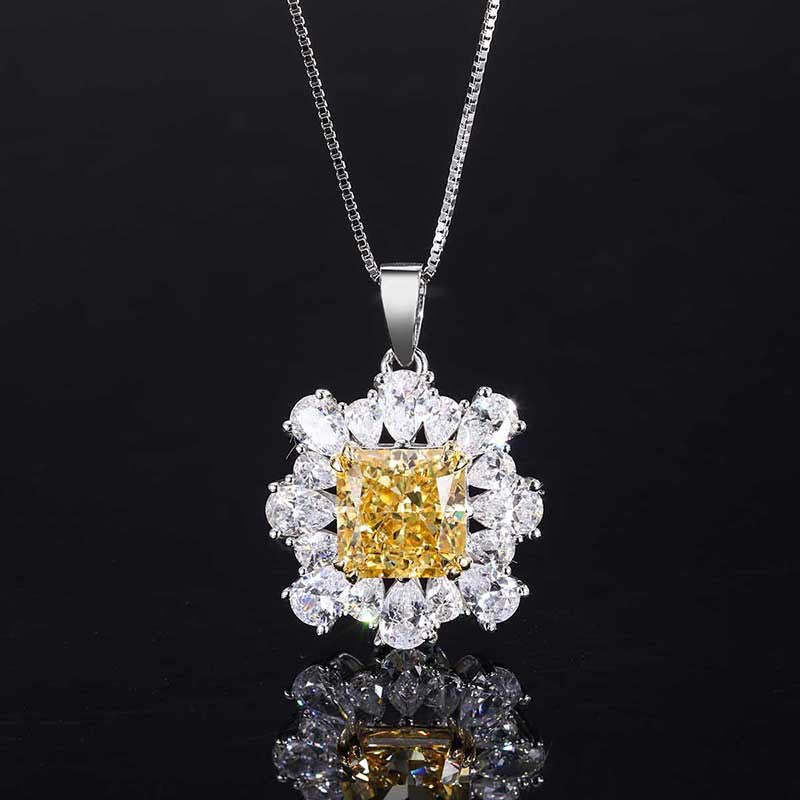 2023 Retro Style Hot Selling High Carbon Diamond Radiant Cut 10*10 Mint Green Handmade Inlay Set S925 Silver-Mix MIx Style